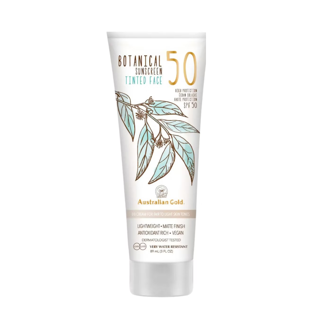 Australian Gold Botanical SPF 50 Tinted Face Mineral Lotion 88ml Tube