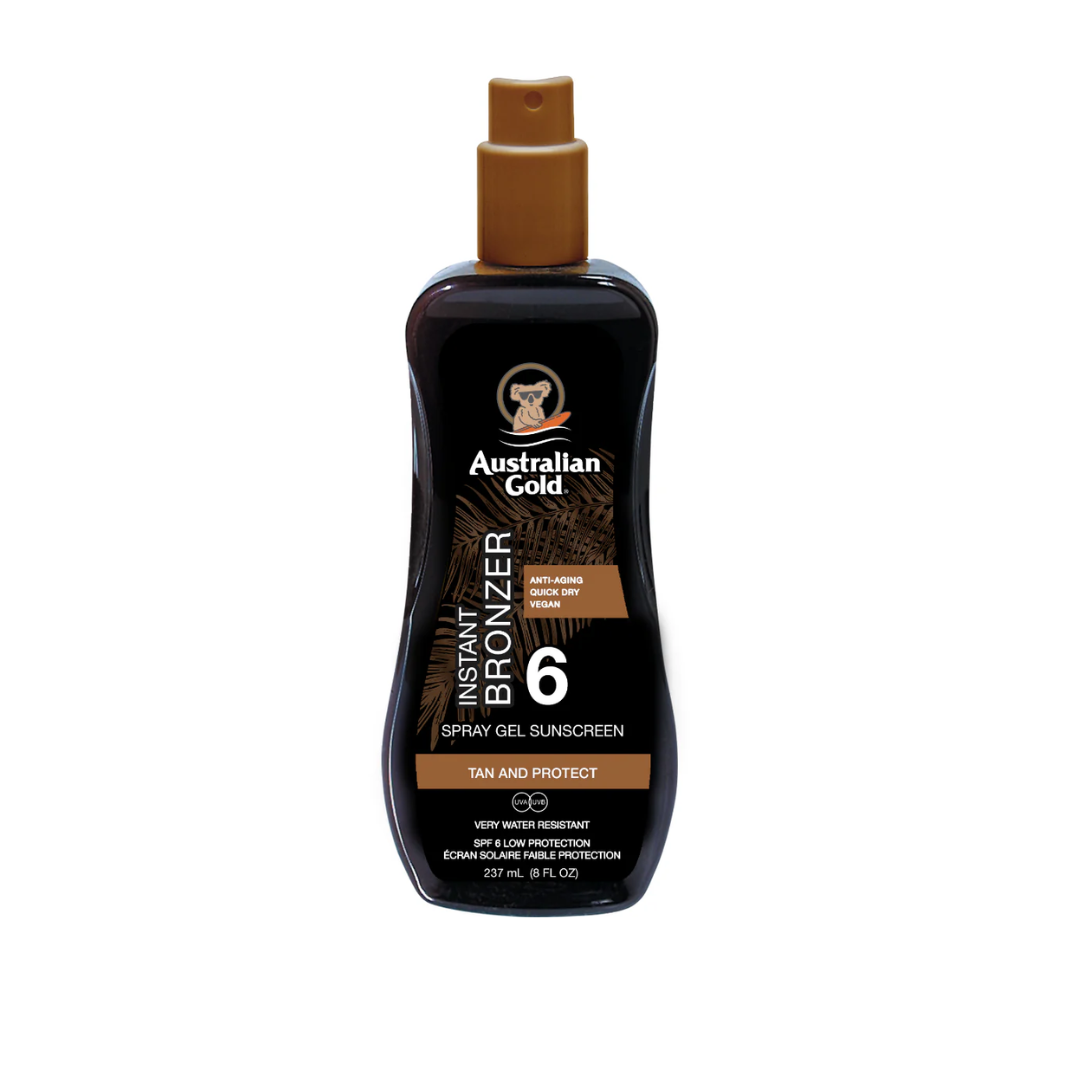 Australian Gold Spray Gel with Bronzer SPF 6 237ml Bottle