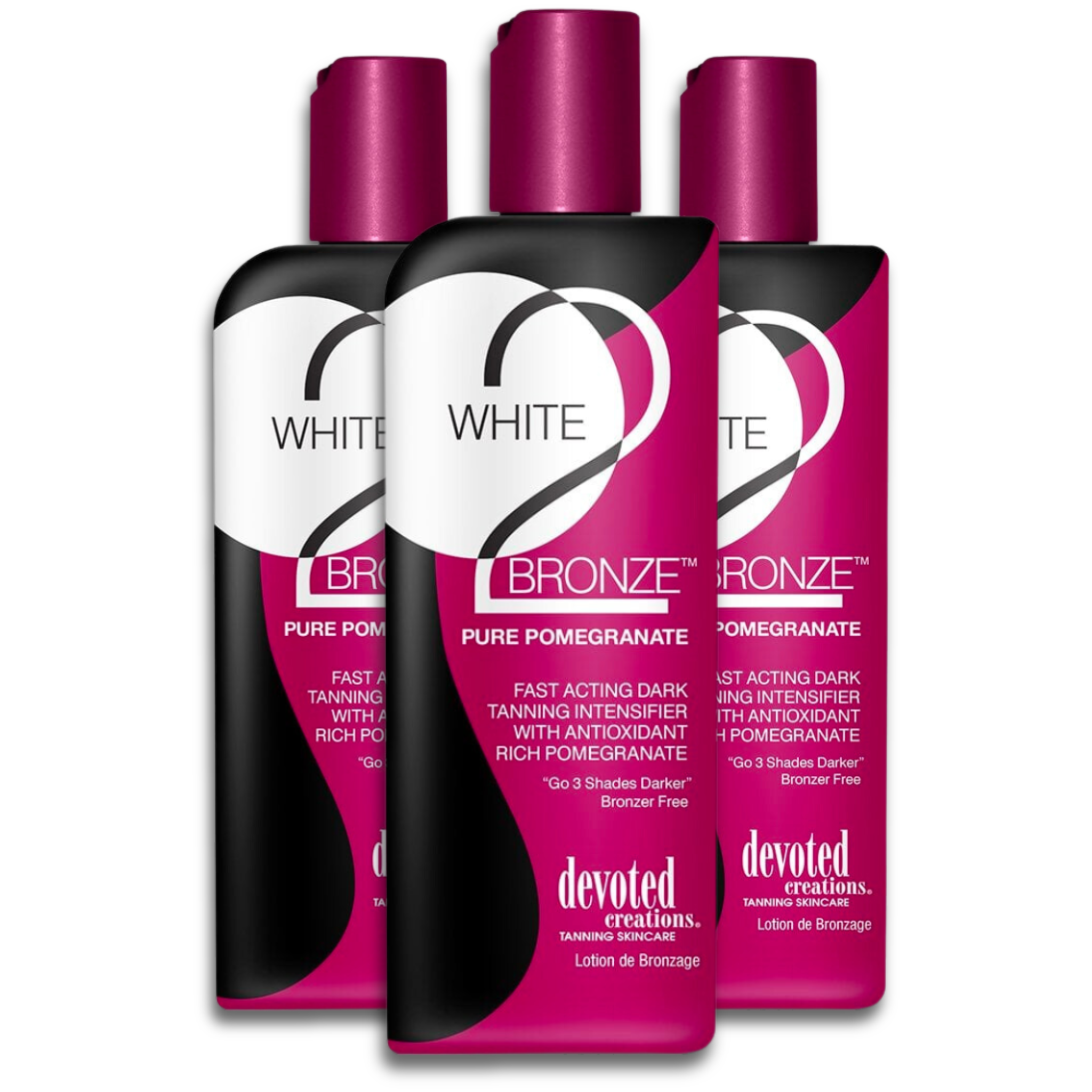 Devoted Creations White 2 Bronze Pomegranate Tanning Lotion Discount Packs